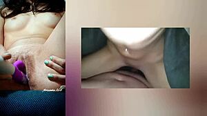 damn this skinny tattooed teen masturbates hard with vibrator!