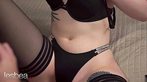 greta foss and lilly bella lick wet pussies scissoring in stockings intimately