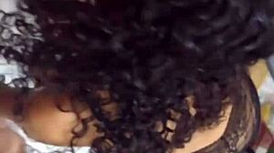 juicy brunette in fishnets flashes her tight pussy close up for bold tease