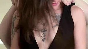 Hot sexy babe squeezes into too-small black dress part 2