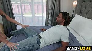 delivery boy bends milf jay bangher over for deep anal creampie armani black