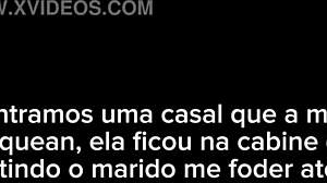 ruivinha swings hard sucking fat cock then rides in sheer red gloryhole