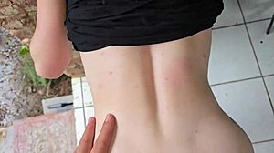 A hot 18-year-old neighbor girl gets fucked hard outdoors during a thunderstorm creampie finish.