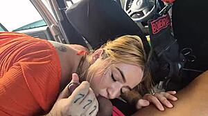 They Stop Car For Wild Interracial Bush Pussy Fuck