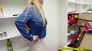 Busty Cougar Milf Tugs Huge Dick To Explosive Cumshot