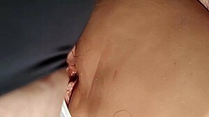 fuck doll's shaved holes stretched by double toys closeup