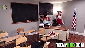 prof tommy gunn pounds jill taylor julia james in class!