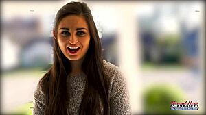 Busty Brunette Elliot Deepthroats Then Takes Doggystyle Pounding