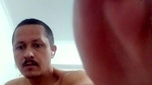 Hey, watch this hot guy strip then stroke his cock hard