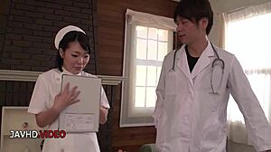Shaved Pussy Ui Kinari Begs for JAV Nurse Stockings Pound