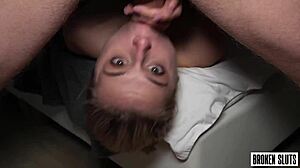 Watch this young teen milf stroke that monster cock pov homemade