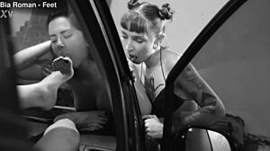 Three foot goddesses worship and tease feet