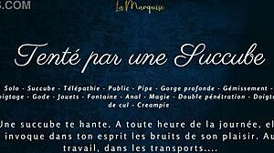 french succubus tempts with dirty talk public anal tease