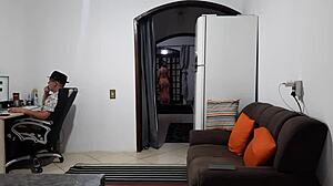 Wife's Wild Cheating Creampie While Hubby Works Hard!