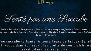 french succubus tempts with dirty talk public anal tease