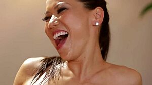 Asian Lesbian Pussy Licked by Seductive Milf Masseuse