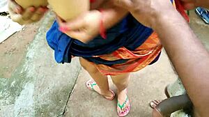 Stepmom Caught Peeing Backyard Leads to Quick Outdoor Cumshot!