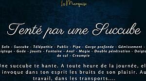 french succubus tempts with dirty talk public anal tease