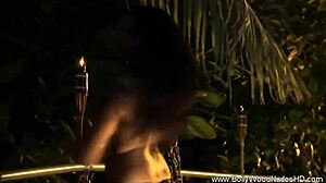 sensual indian brunette erotic striptease undressing dance