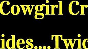 queen rides cowgirl creampie orgasms shaved pussy twice