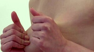 grandpa blasts cum on young perky tits doggystyle