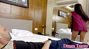 Petite Crossdressing Trans Thaysa Carvalho Assfucked Bareback Gaped Anal Creampie Sucking Huge Cock