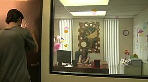 How do you slip into an office slut's shaved pants?