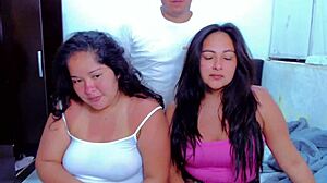 Stepfather Leaves Me with Stepsisters' Big Sexy Latina Tits Party Turns into One-by-One Hardcore Fucking