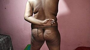 Tamil Teacher's Big Natural Tits Pressed by Boyfriend