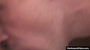 Ever seen a black tattooed babe rub her pussy before taking white cock?