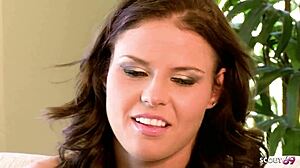 Skinny teen Taylor Russo's small ass and tits seduced for rough massage fuck by old guy