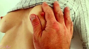 Cum On Stepsister Eva Myst's Shaved Pussy - Tip Inside!