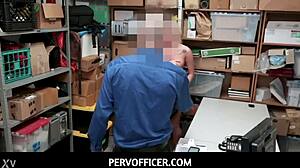 PervOfficer Fucks Petite Czech Thief Daisy Lee in Office Strip Bust