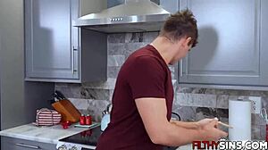 stepsister nia bleu creams hard on stepbro kai jaxon's cock