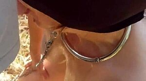 hey slave, humiliated in garage then bent over chained for outdoor doggystyle blowjob and maledom use!