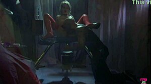 that bald dude roughly screwed the small titted brunette in retro stockings and heels