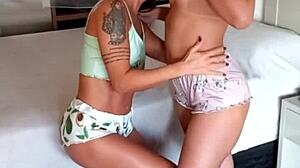 Hot Friend Invites Steamy Lesbian Pussy Licking And Kissing