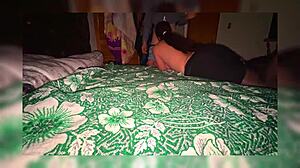 drunk divorced milf mexicana fucks young guy after drinks thinking it's a lamp