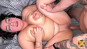 Mizaki's huge natural tits bounce wild as fat cock demolishes her french milf ass 🔥🍑💦