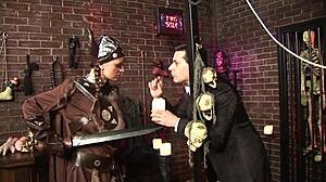 big cock slides into her shaved milf pussy