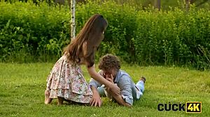 Holy shit! Brazilian wife cucks hubby at desk!