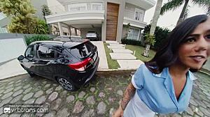 horny latina shemale maid slurps cop's huge cock pt2