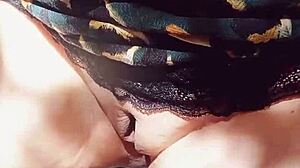 mature blonde cougar flashes huge shaved cameltoe pussy outdoors