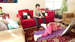 Pregnant Blonde Stepsis Rides Huge Cock To Orgasm