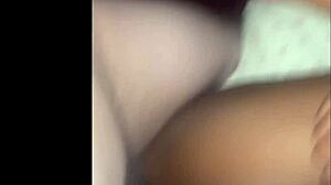 Damn, slim thick ebony rides white dick POV wild!