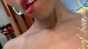 hey, watch this cute colombian babe destroy her fat ass with giant dildo!