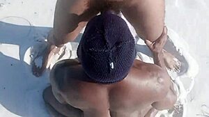 Muscular lifeguard in dunes gets assfucked deep like a slut