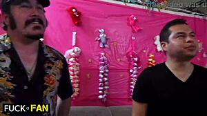 chubby blonde samantha nikki siri deepthroats at wild orgy party