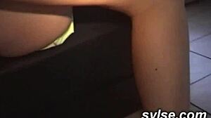 submissive french 19yo teen slave offered public outdoor to workers