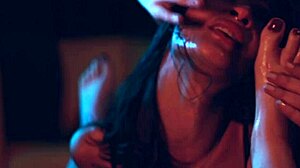 horny sluts gag on my toes while choking deepthroat my cock